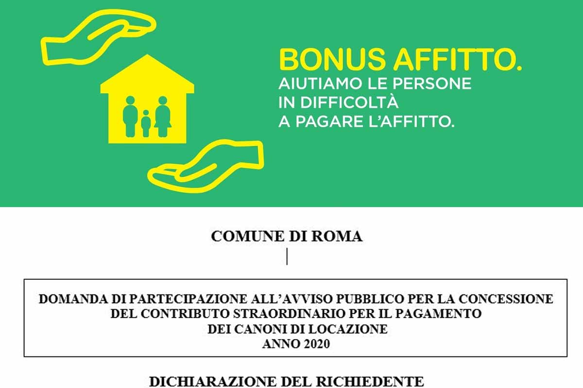 Bonus affitto comune di Roma come si fa la domanda Download modulo