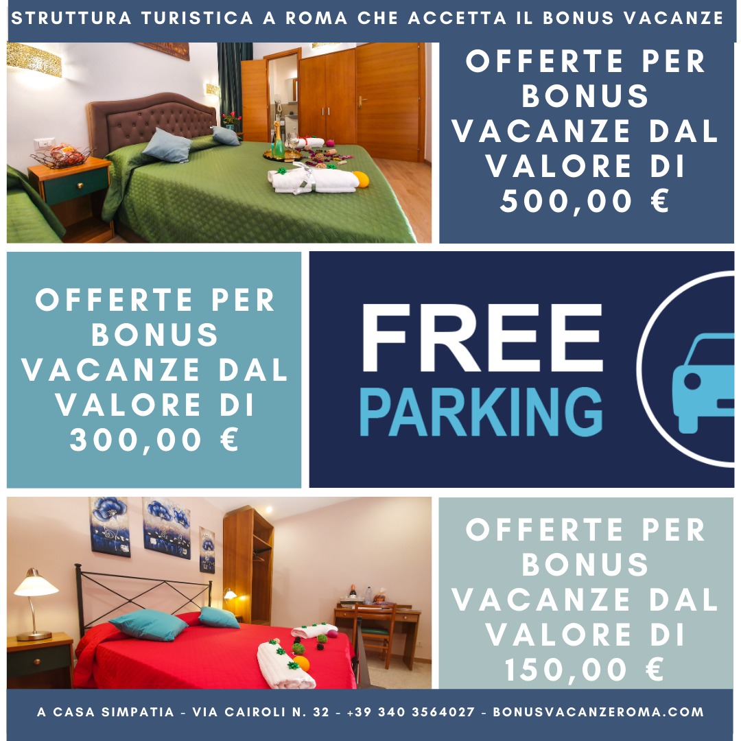 Strutture che accettano bonus vacanze a Roma fino a 500