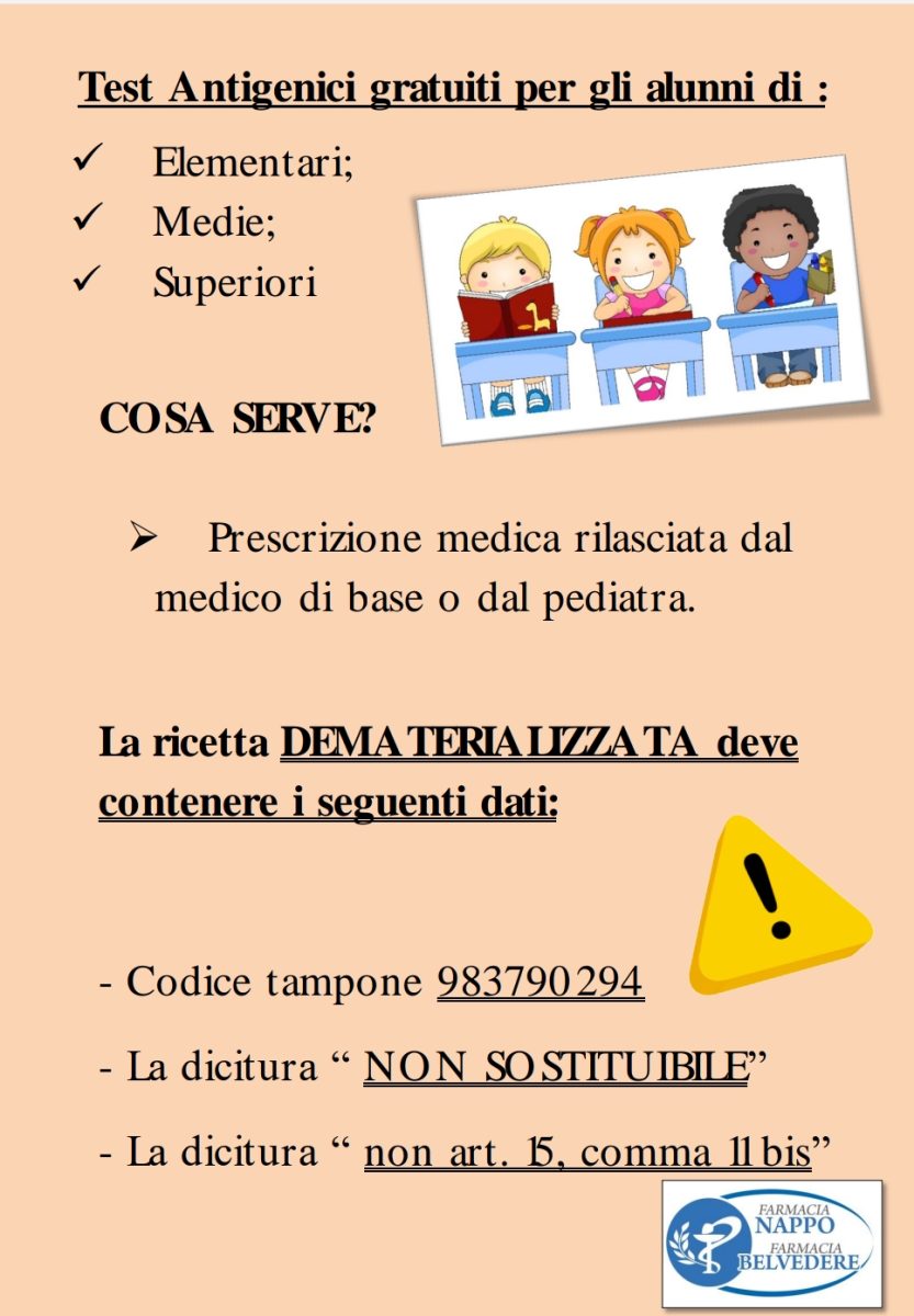 Tamponi pediatrici gratis Roma